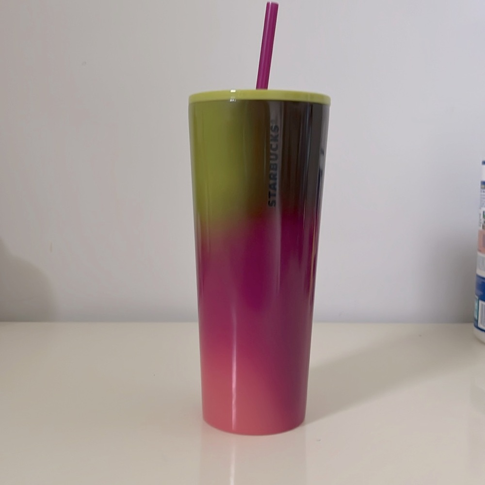 Pink and Green Starbucks Tumbler